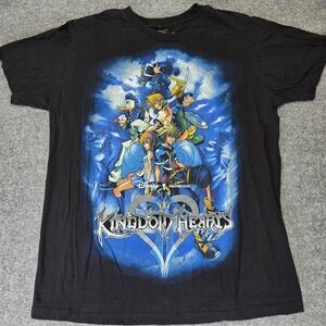 Vintage Kingdom Hearts 2 T-shirt unisex Black Disney Video Game Y2K Promo Anime